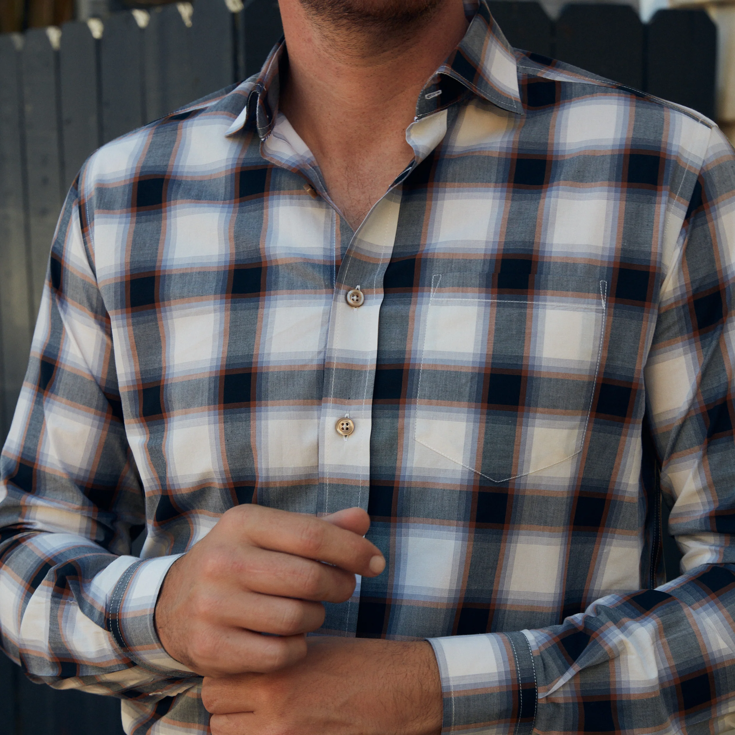 *** FINAL SALE *** Audubon Black & Brown Plaid - Image 3