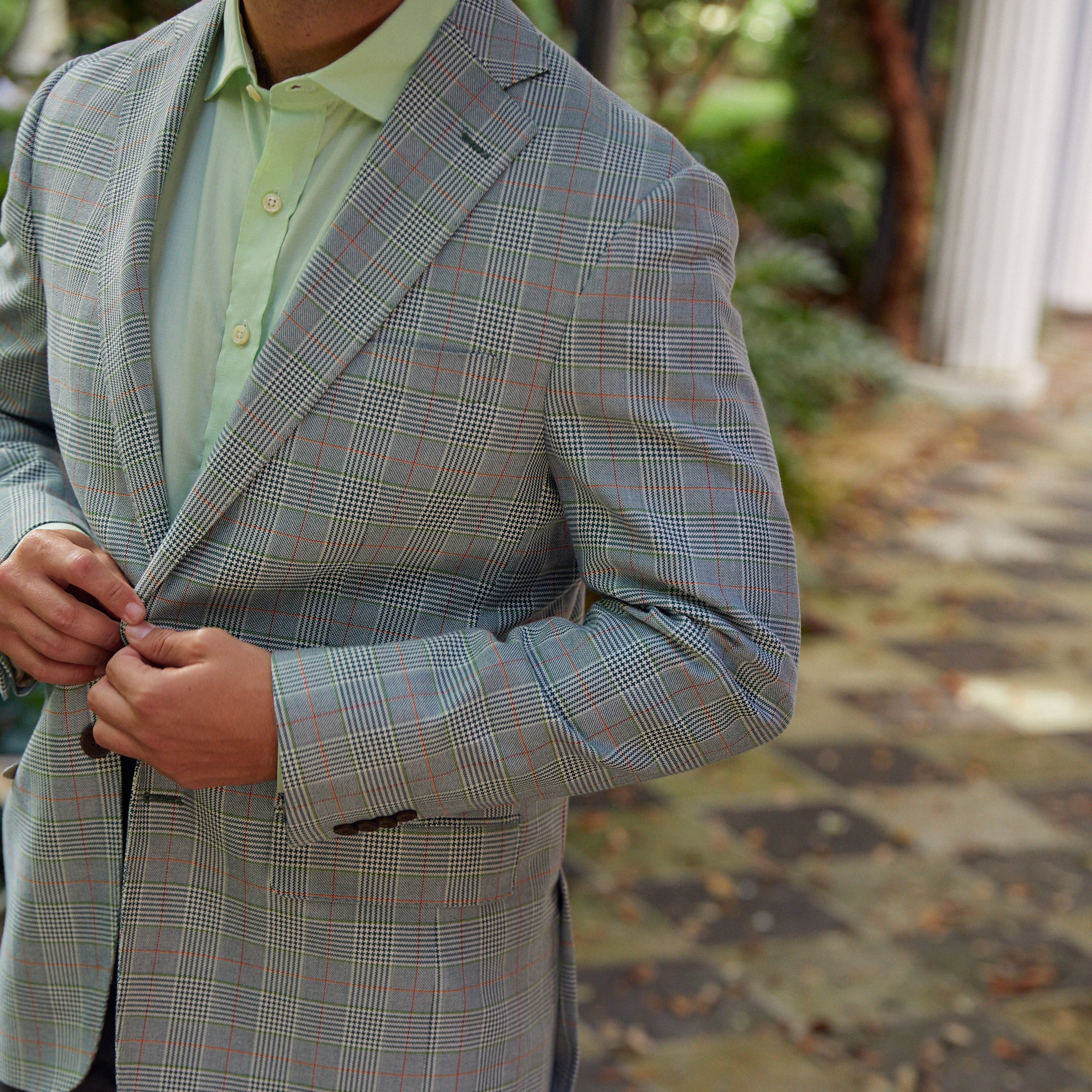 Audubon Green Glen Plaid Lightweight Sport Coat - Image 3