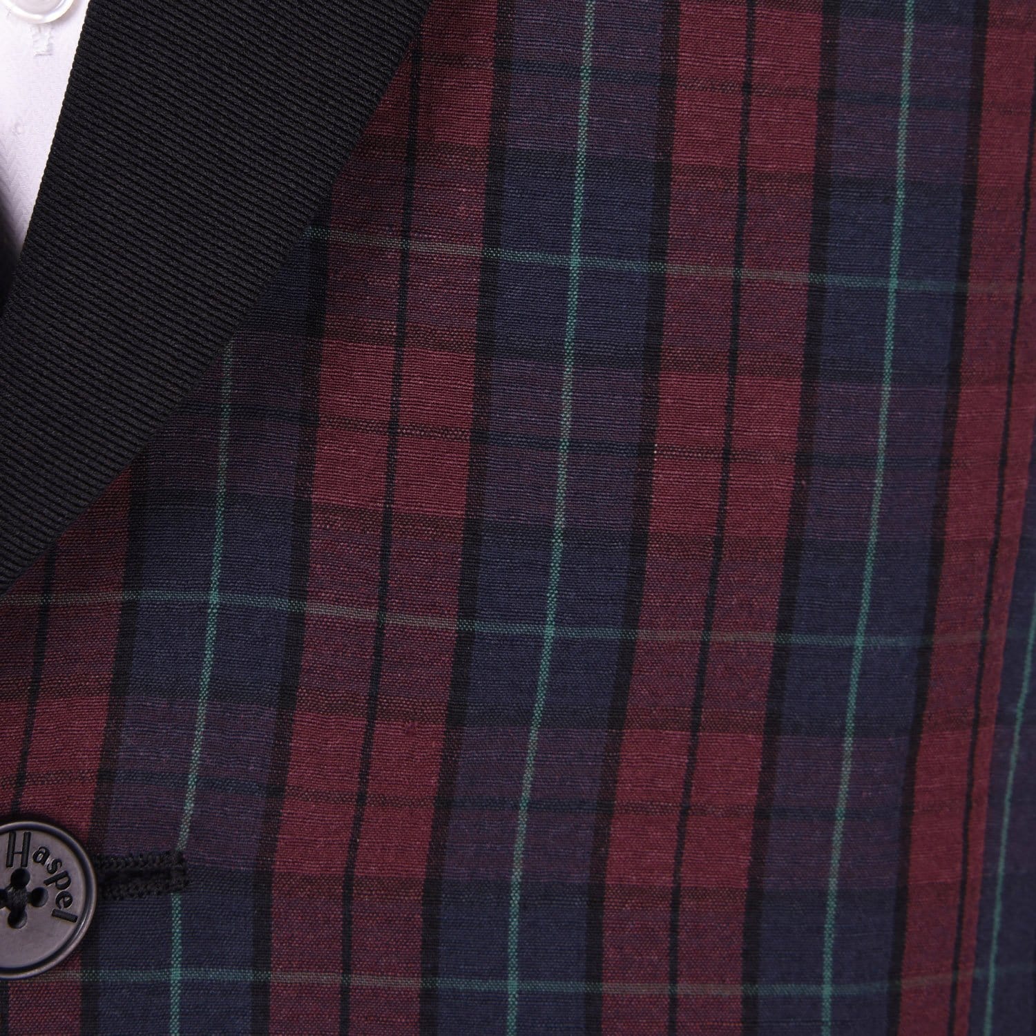 Audubon Burgundy Blue Seersucker Royale Plaid Dinner Jacket - Image 3