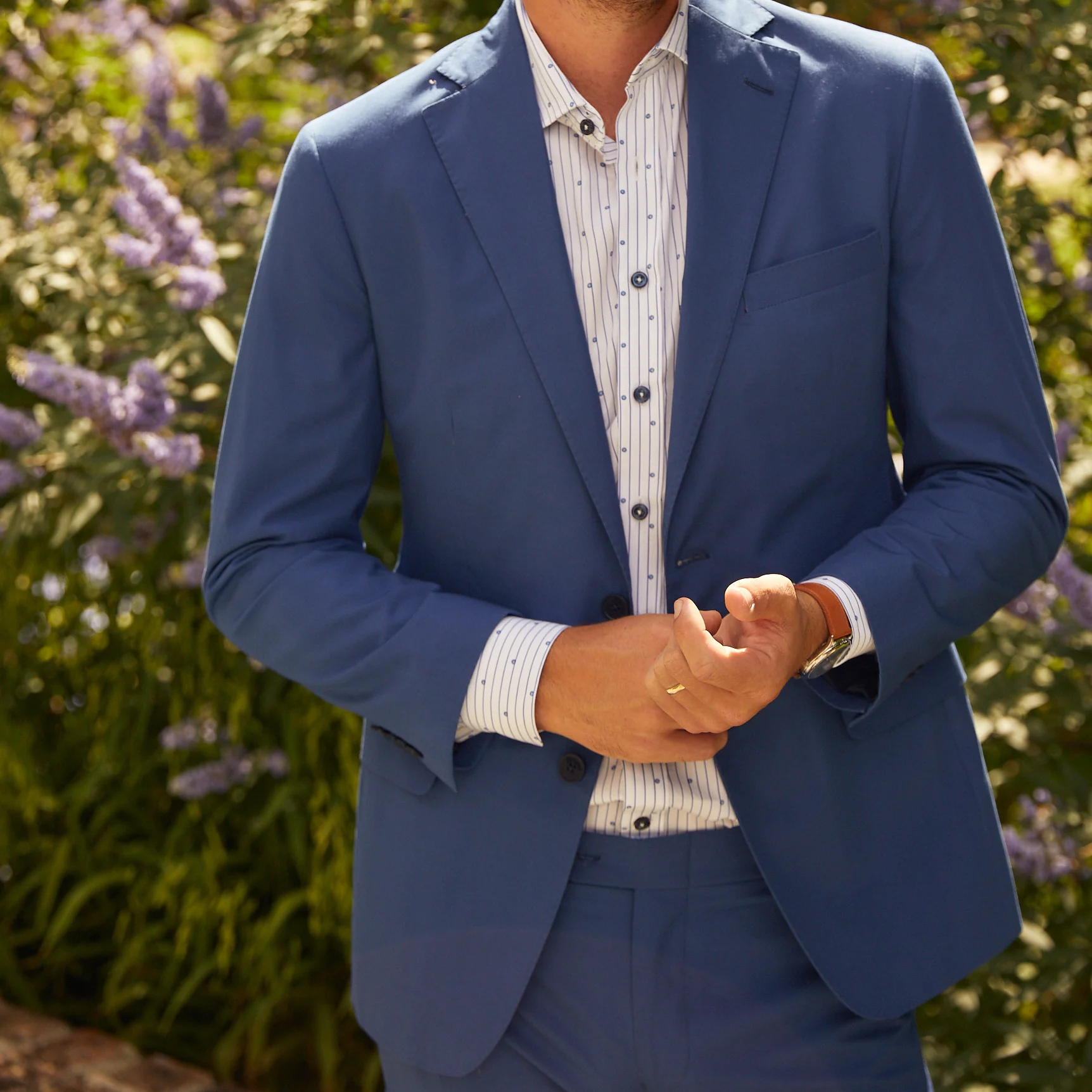 Channel Blue Poplin Sport Coat - Image 3