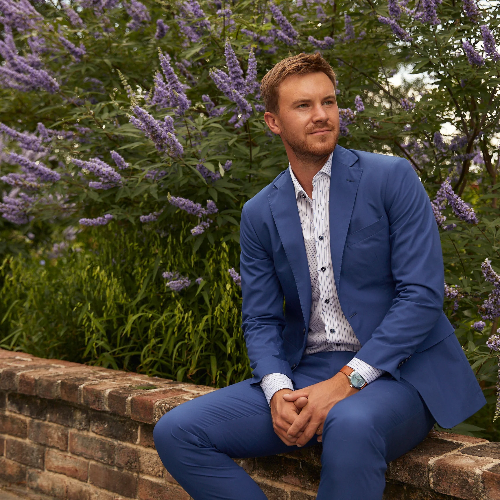 Channel Blue Poplin Sport Coat - Image 7