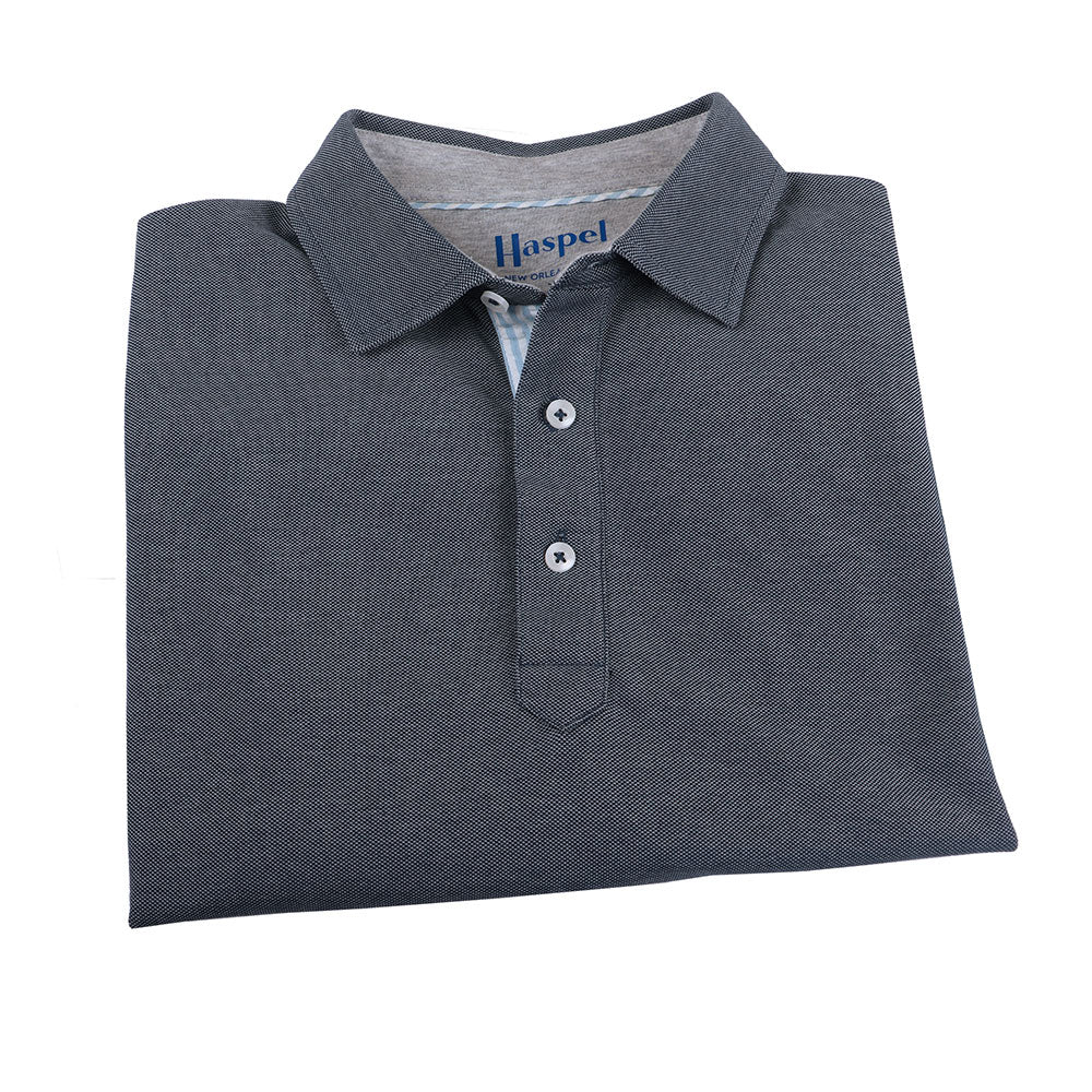 Fulton Navy Stretch Pique Polo - Image 3