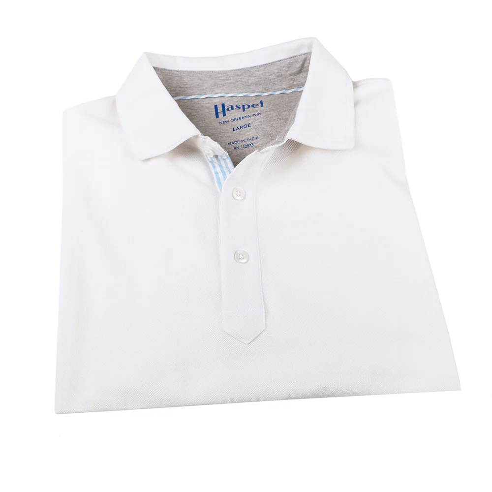 Fulton White Stretch Pique Polo - Image 3