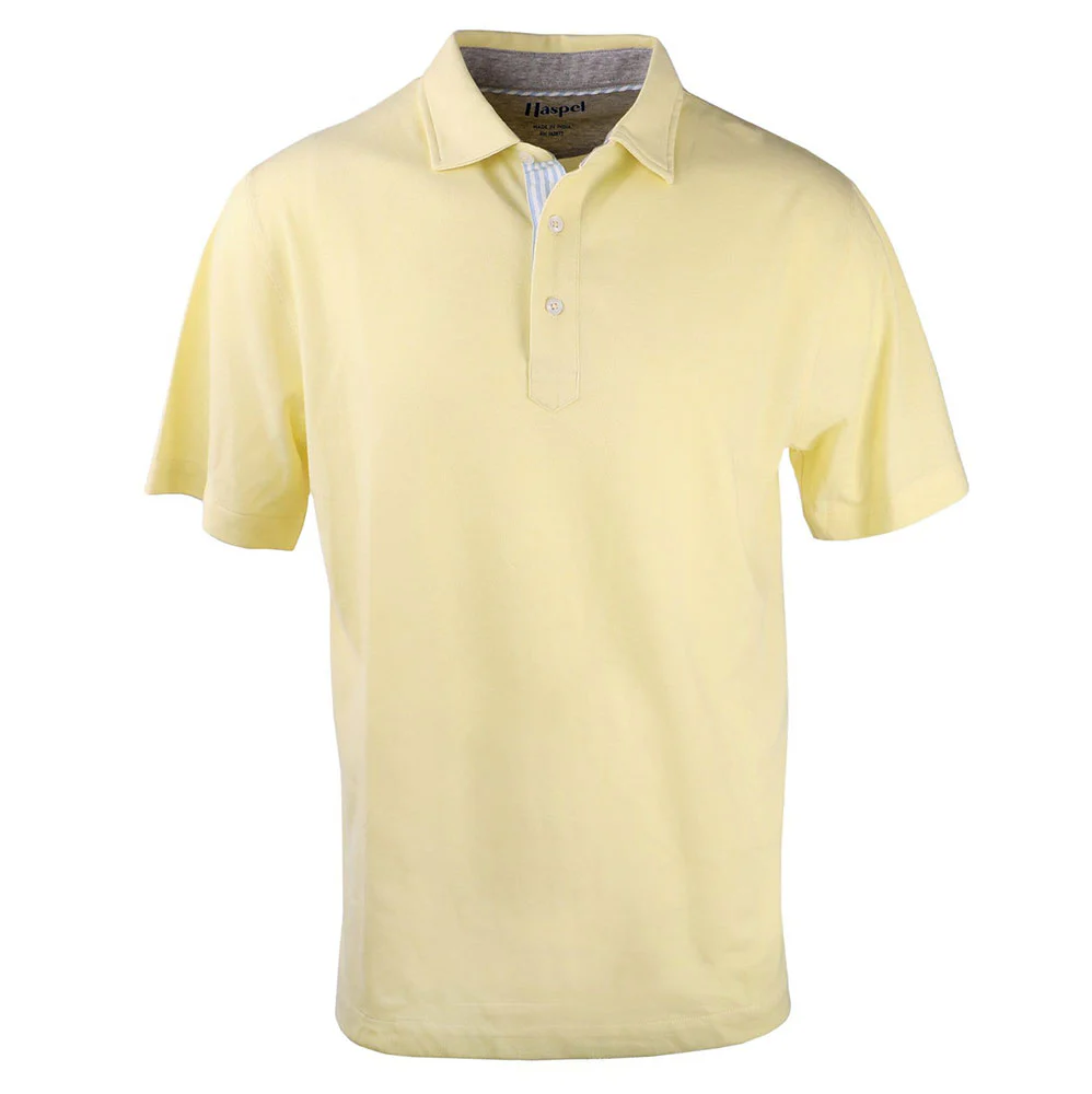 Fulton Yellow Stretch Pique Polo - Image 4