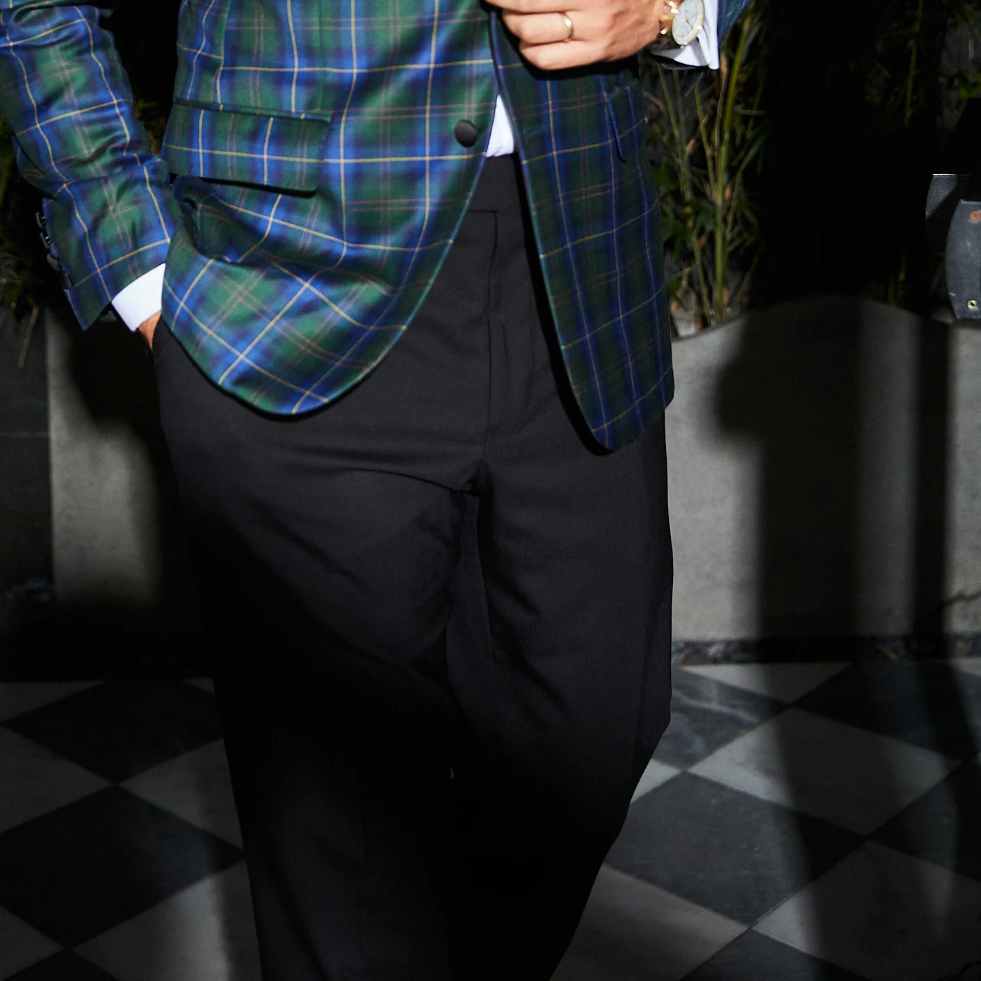 Gretna Black Tropical Wool Trousers - Classic Fit - Image 5