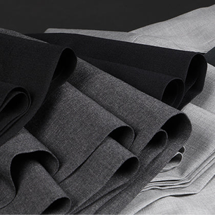 Gretna Medium Gray Tropical Wool Trousers - Classic Fit - Image 3