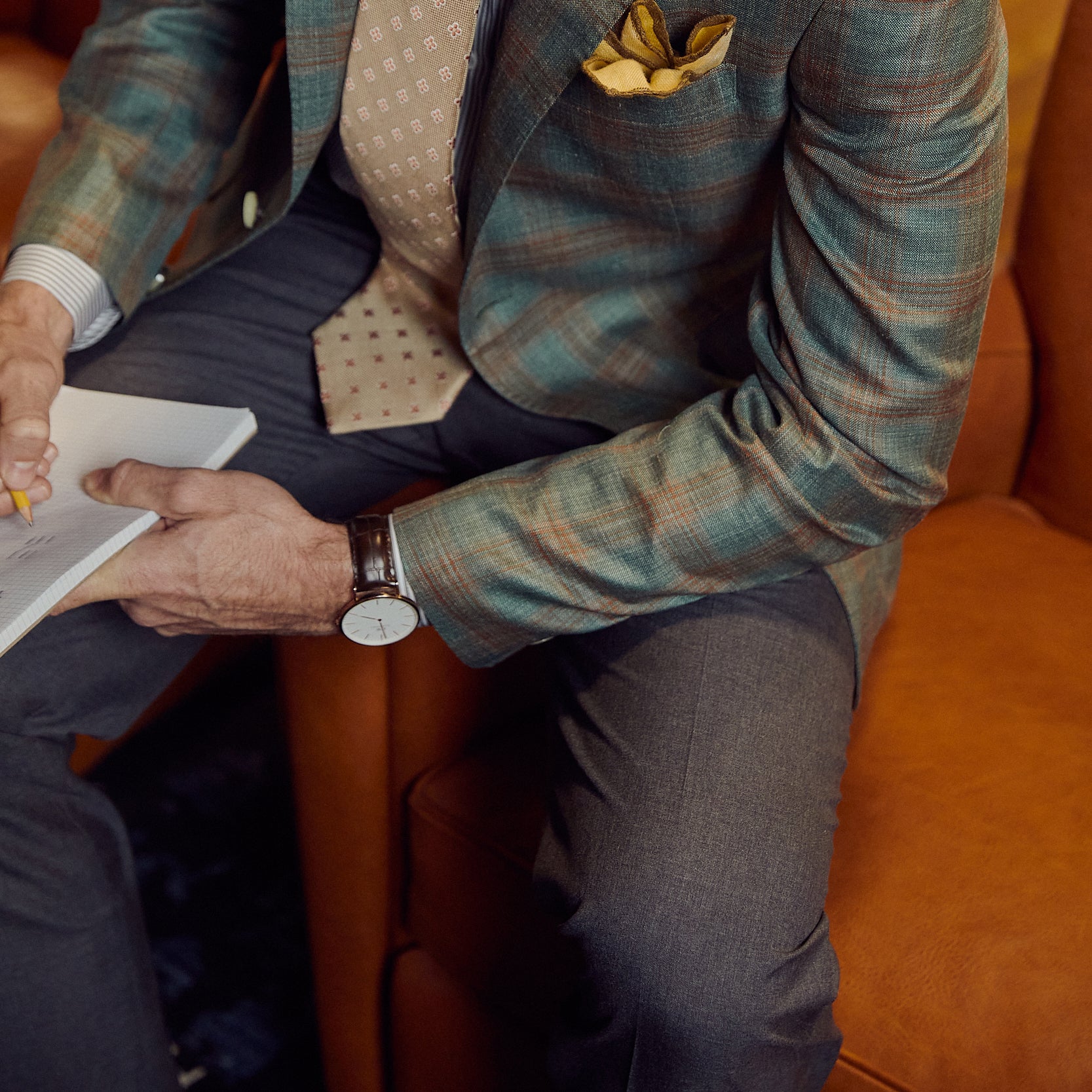 Gretna Medium Gray Tropical Wool Trousers - Classic Fit - Image 5