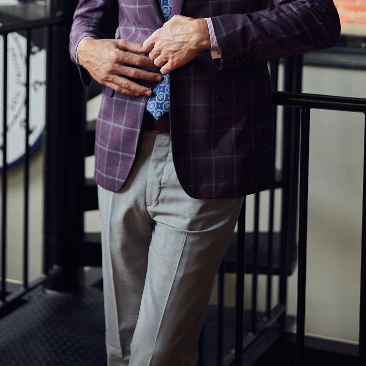 Gretna Slate Grey Tropical Wool Trousers - Classic Fit - Image 3