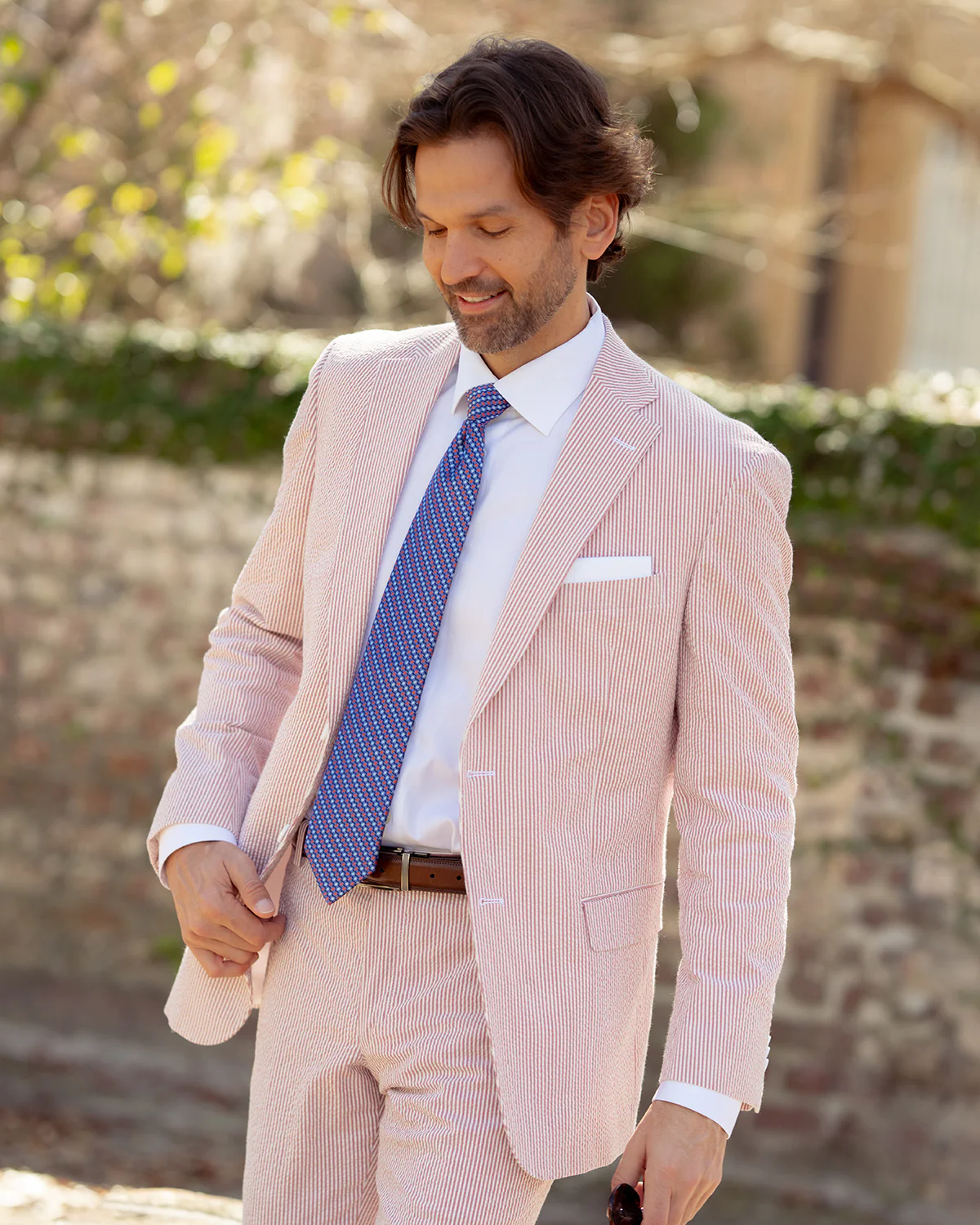 Hurricane Red Seersucker Stretch Sport Coat | Seersucker Suit Separates - Image 3