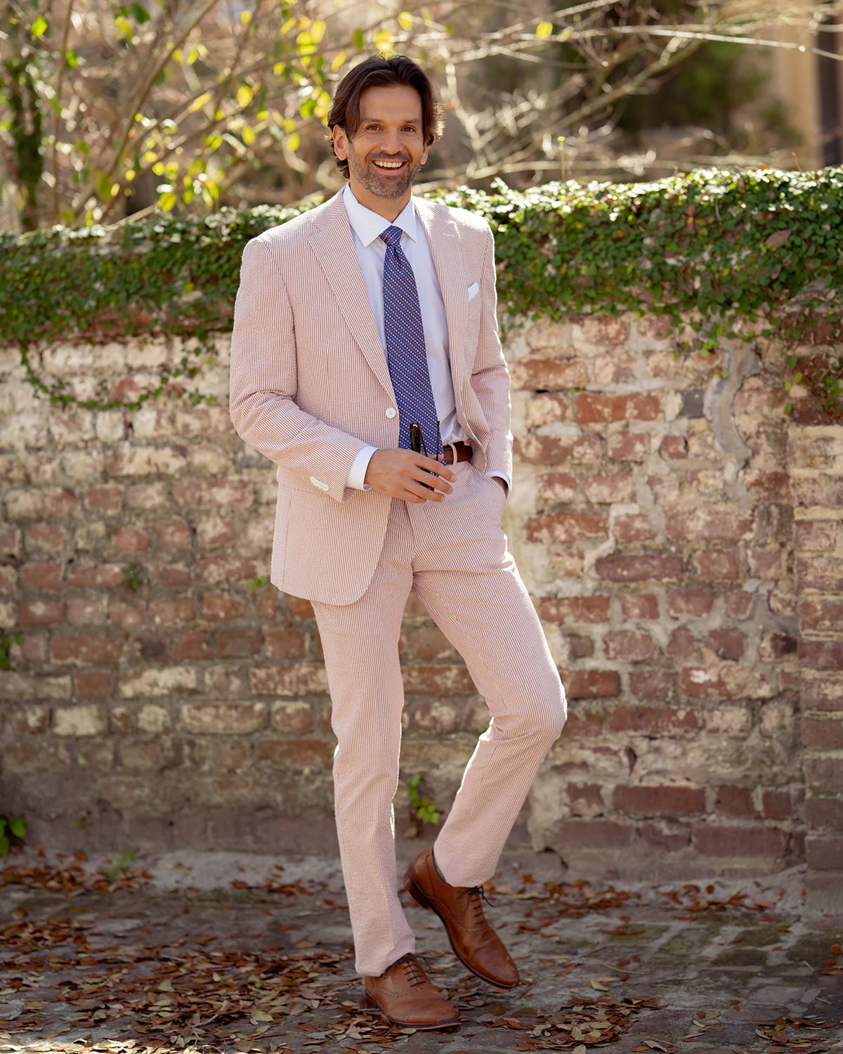 Hurricane Red Seersucker Stretch Sport Coat | Seersucker Suit Separates - Image 4