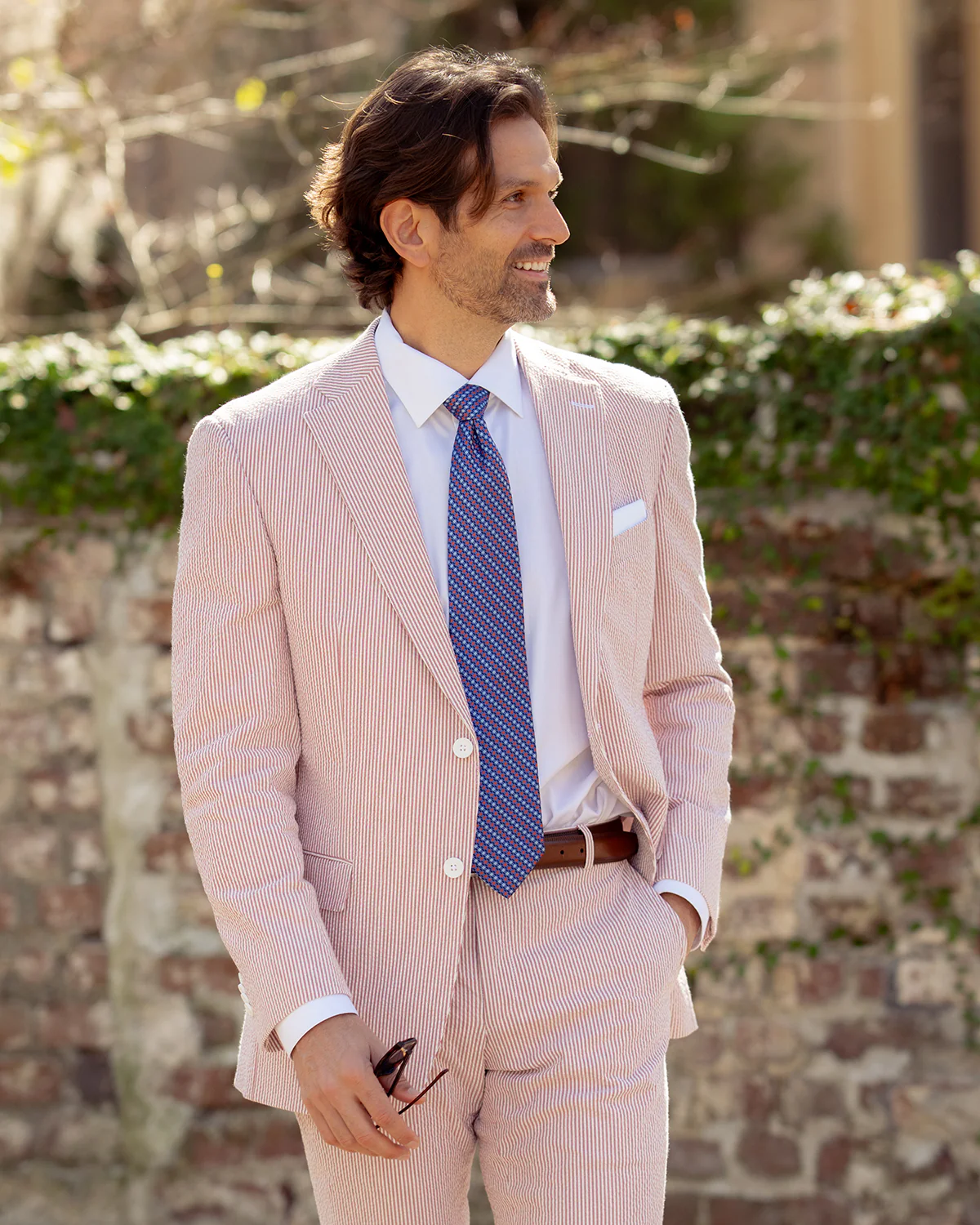 Hurricane Red Seersucker Stretch Sport Coat | Seersucker Suit Separates - Image 5