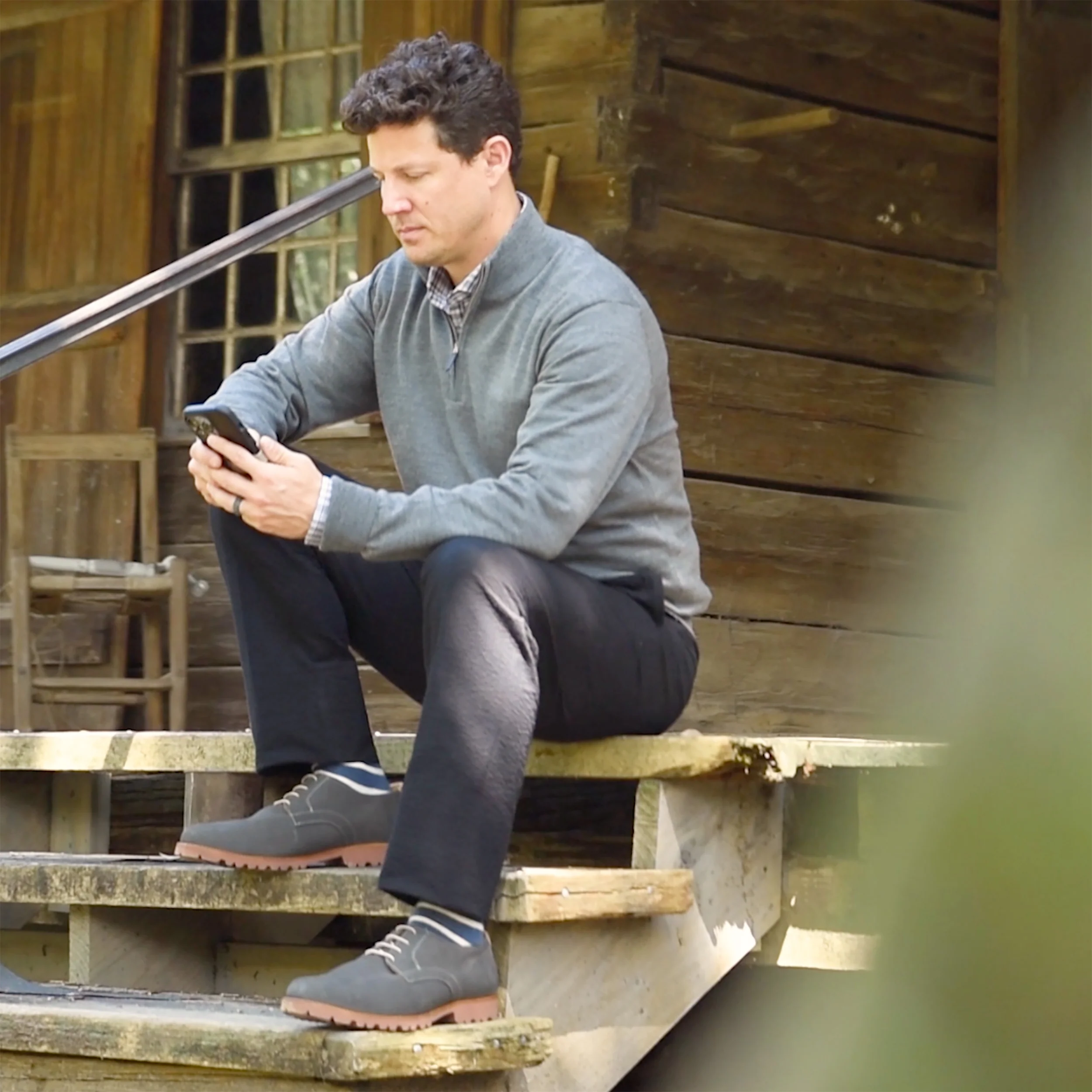 *** FINAL SALE *** Lafayette Gray Quarter Zip Sweater - Image 3