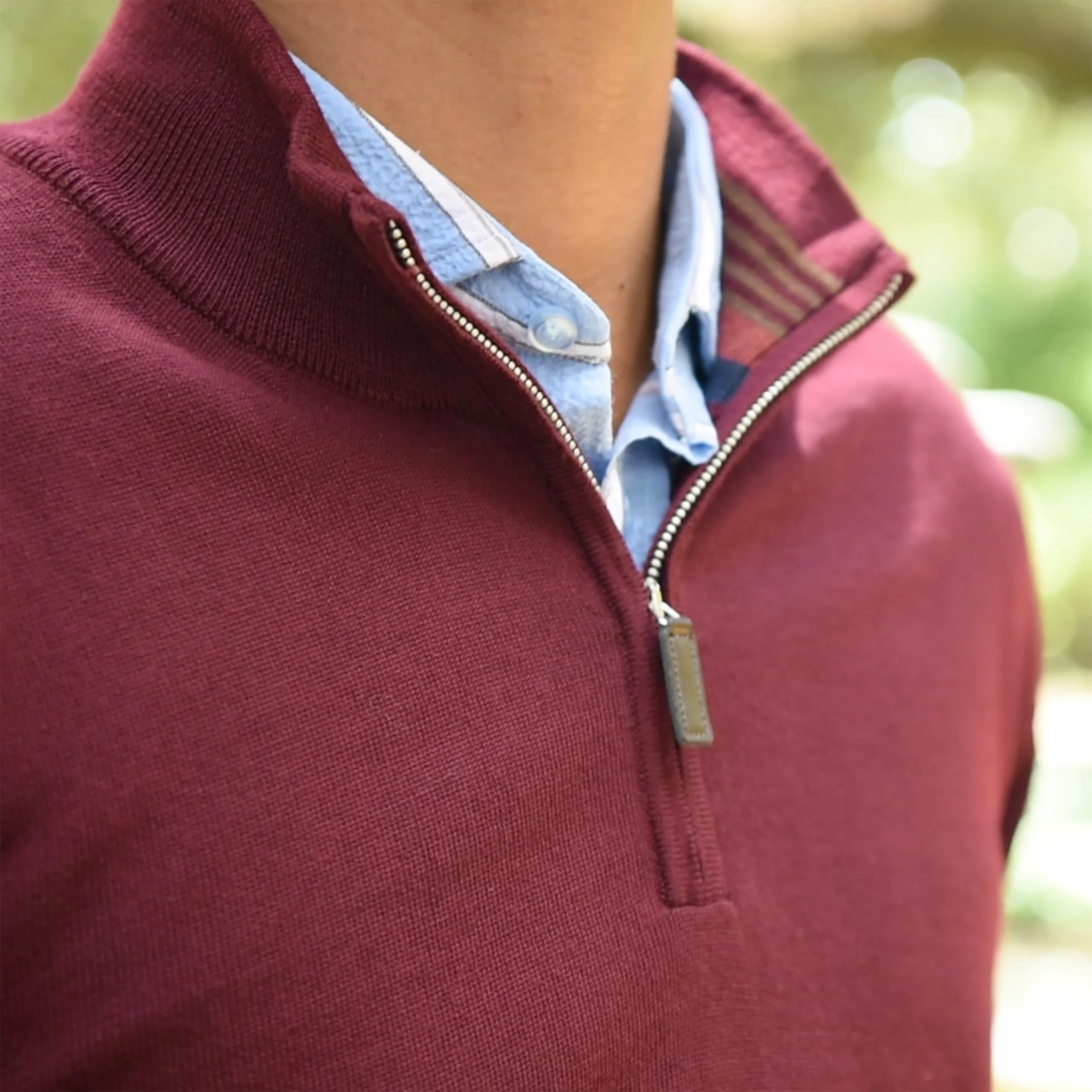 *** FINAL SALE *** Lafayette Merlot Quarter Zip Sweater - Image 3