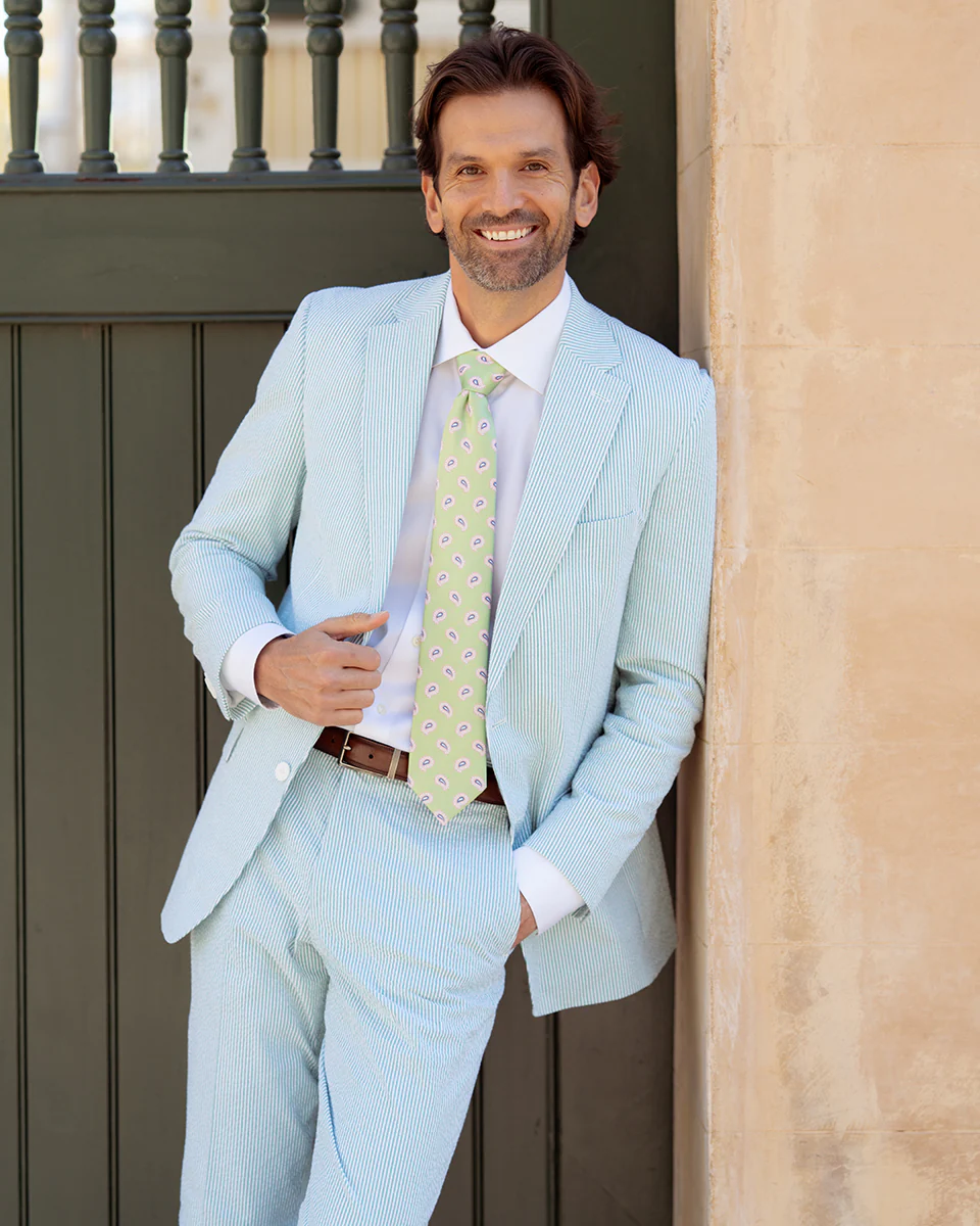 Mint Julep Green Seersucker Stretch Sport Coat | Seersucker Suit Separates - Image 6