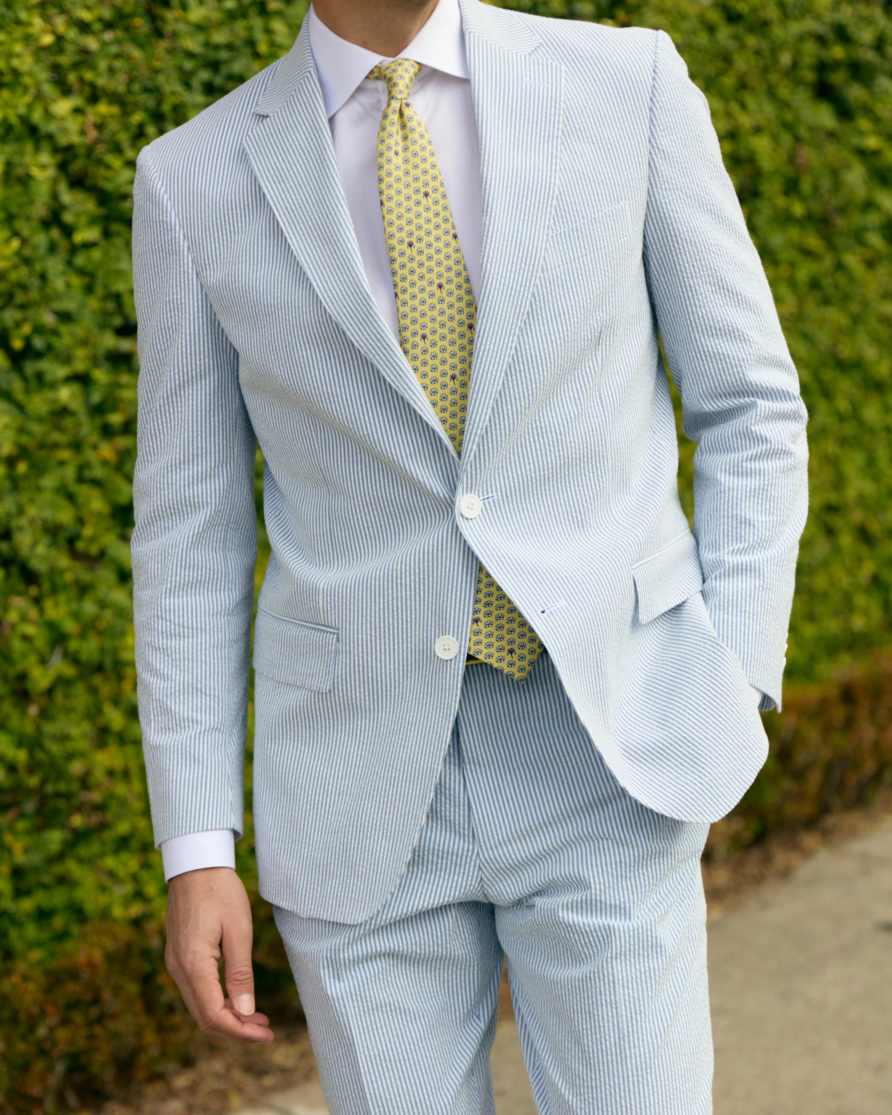 Sapphire Blue Seersucker Stretch Pant | Seersucker Suit Separates - Image 6